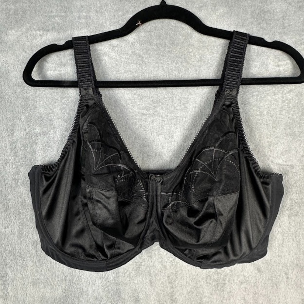 Elomi Cate Bra Womens 40I Black Full Coverage Underwire Lace 4030